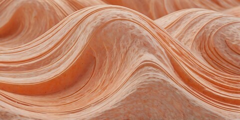 Fototapeta premium Abstract background illustration with unique color, 3d render with waves and particles