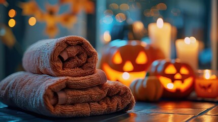 Spa day with Halloweenthemed treatments, relaxation, festive pampering