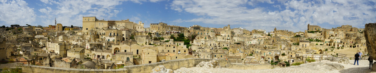 Obraz premium Matera town panoramic view in a summer day, Basilicata, Italy