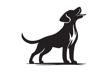 silhouette of a dog.