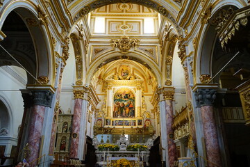 Obraz premium Matera cathedral internal view, Basilicata, italy