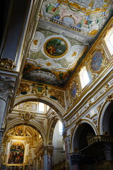 Inside view of Matera church, Basilicata, Italy