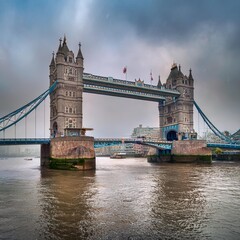 Fototapeta premium Tower Bridge in London, AI generated