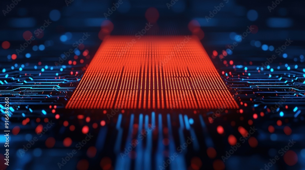 Poster cutting-edge technological innovation in digital analysis: futuristic insights with copy space in 8k