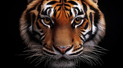 Fototapeta premium Tiger Print Background, Fierce And Wild