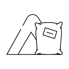 concrete building material line icon vector. concrete building material sign. isolated contour symbol black illustration