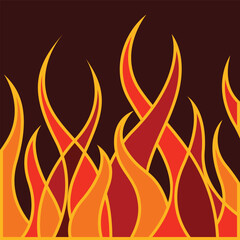 burning red fire background art and illustration