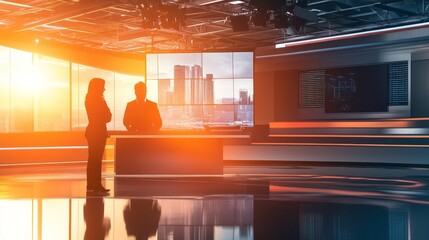 A morning news show with hosts discussing the day's headlines, weather updates, and light-hearted segments, creating an engaging start to the day.