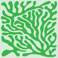 background of dense green coral plants art