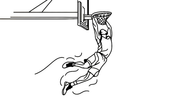 recommend clip art: slam dunk line art