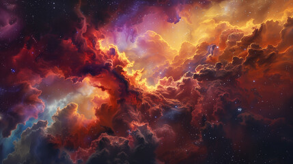 Space galaxy with supernova nebula abstract background