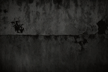 Obraz premium Textura de pared negra abstracta para fondo de patrón. imagen panorámica amplia. Textura de pared negra fondo áspero piso de concreto oscuro o fondo antiguo grunge con negro 