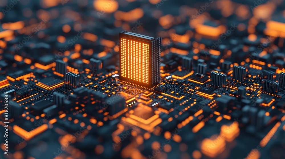 Poster future of economic development: digital platforms for futuristic insights with copy space in 8k high
