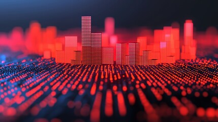 Obraz premium Advancing Digital Economic Development: Futuristic Solutions in High Detail 8K Resolution with Copy Space