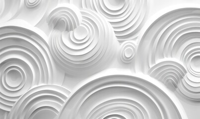 Obraz premium Abstract White Circle Pattern