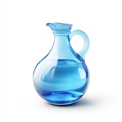 Blue Glass Jug with Water