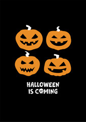 Halloween design illustration vector, posters cards design. Vector illustration template ready to print eps 10.