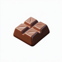 Fototapeta premium A Single Square Chocolate Bar