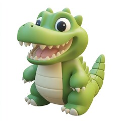 Fototapeta premium Smiling Cartoon Crocodile