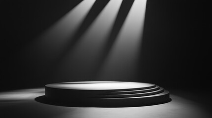 Illuminated Minimalist Stage Podium for Dynamic Product Display