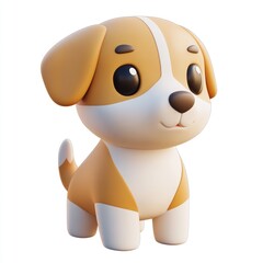 Adorable Cartoon Puppy