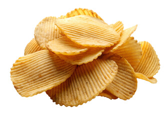 stack of grooved potato chips 