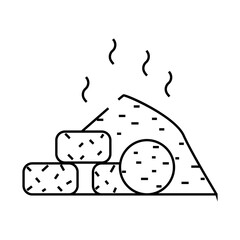 pressed compost line icon vector. pressed compost sign. isolated contour symbol black illustration