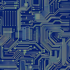 Circuit Board Seamless Pattern Texture, Motherboard Technology
