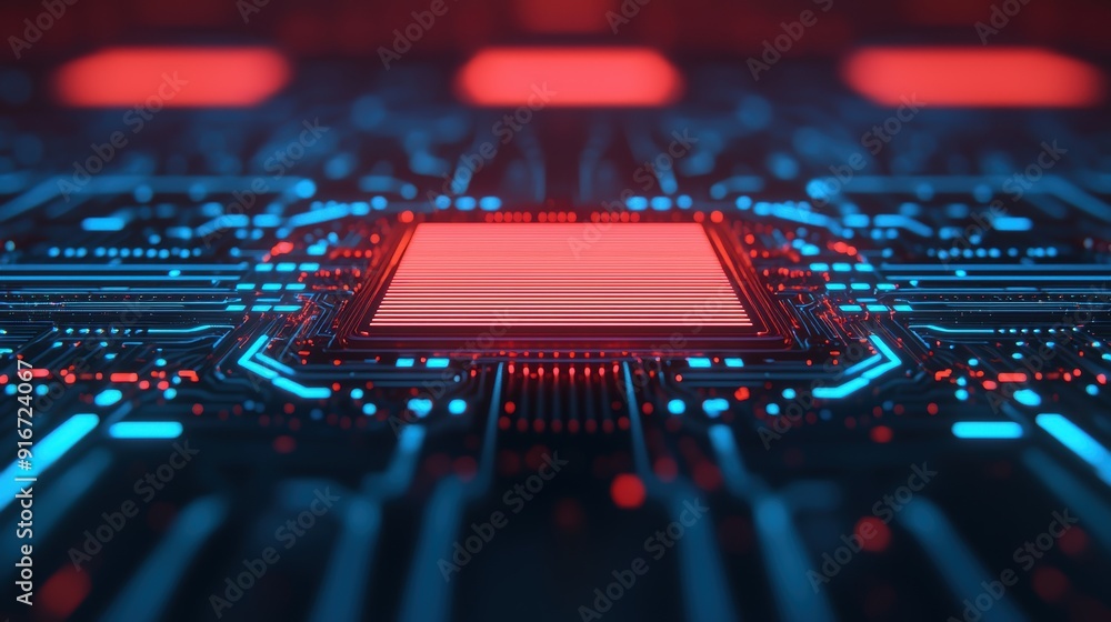 Poster futuristic insights into innovation economic models on digital platforms with copy space for text in