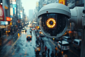 Fototapeta premium A camera on a road. Generative AI