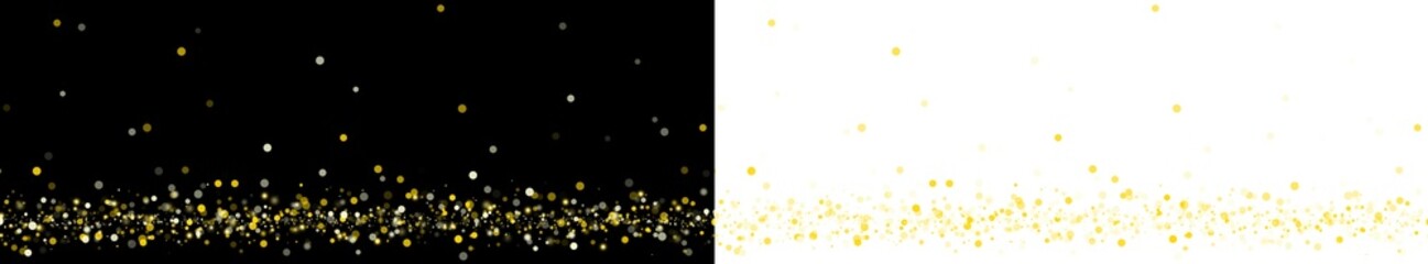 bokeh light effect flying with yellow gold color