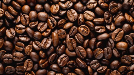 Obraz premium Roasted coffee beans background