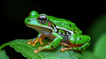 Obraz premium Northern Leopard Frog, Detailed And Vibrant