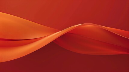 Naklejka premium Abstract orange and red curved lines background. A contemporary design featuring dynamic, flowing curves in shades of orange and red, perfect for minimalist backgrounds or modern presentations.