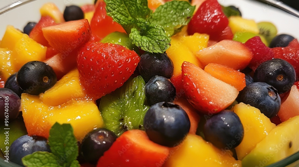 Sticker fresh fruit salad