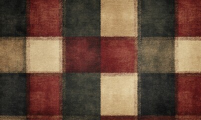 Homely Charm: Vintage Country Plaid Patterns in Rustic Hues