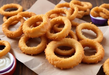 fresh fried onion rings, ai