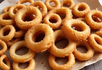 fresh fried onion rings, ai