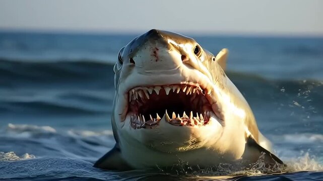 Shark Week - A Shark's Close-Up with Teeth