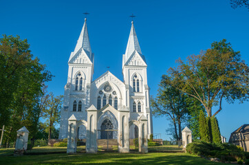 Fototapeta premium Bikavas Catholic Church.It is placed in Gaigalavas village, Latvia.