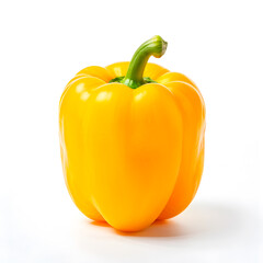 Yellow bell pepper isolated on white background