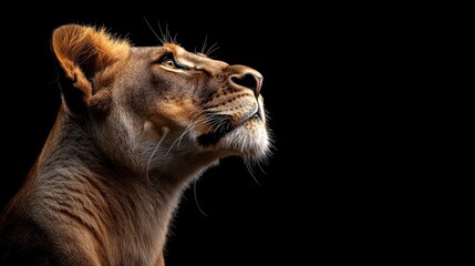 Naklejka premium Full-Frame Shot Of A Lioness, Powerful And Majestic