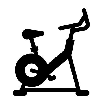 black stationary bike silhouette clip art preview