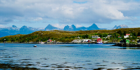 The Seven Sisters mountain range in Northern Norway,  a popular hiking destination