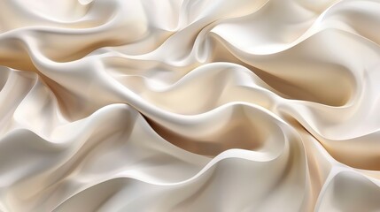 Obraz premium Creamy Satin Drapes: Abstract Texture and Elegance