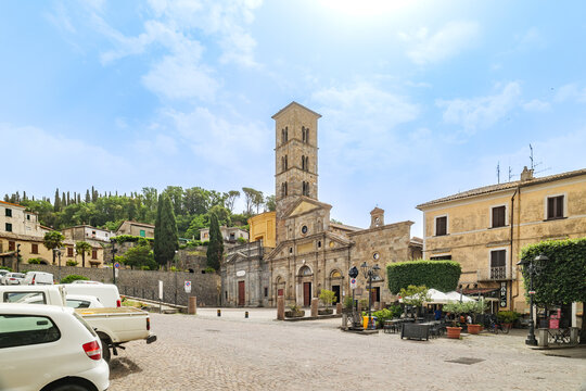 Bolsena, Italy. View of the Basilica of Santa Cristina from Corso della Repubblica. Catacombs of Santa Cristina of Bolsena. 2024-06-21.
