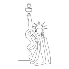 Veterans day minimalist vector banner, poster, background with American soldier outline. One continuous line drawing with lettering happy Veterans day