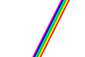  white background with creative rainbow lines. Arrange the lines in a flowing, dynamic pattern that curves and intersects, showcasing a spectrum of vibrant colors. This design adds a playful and color