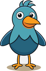 Naklejka premium blue bird cartoon