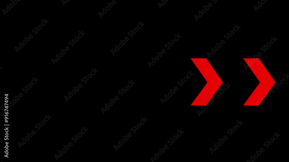 Poster right-directional red arrow loop animation. swipe right for the animation. advertising, social media